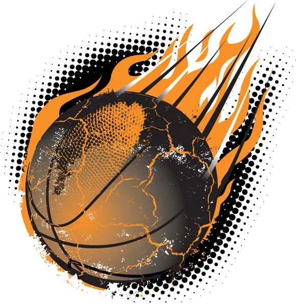 Meteorito de Baloncesto — Vector de stock