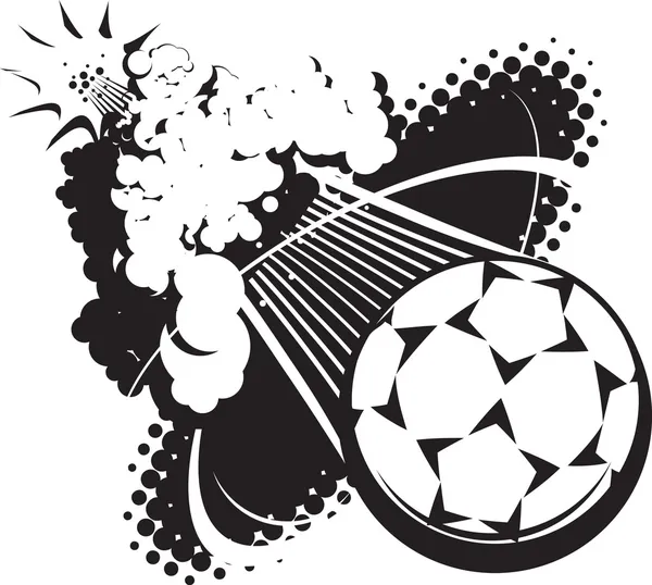 Patlama sesi futbol topu — Stok Vektör