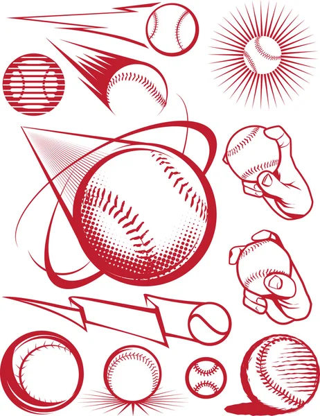 棒球集合 — 图库矢量图片