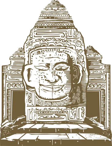 Ruines du temple — Image vectorielle