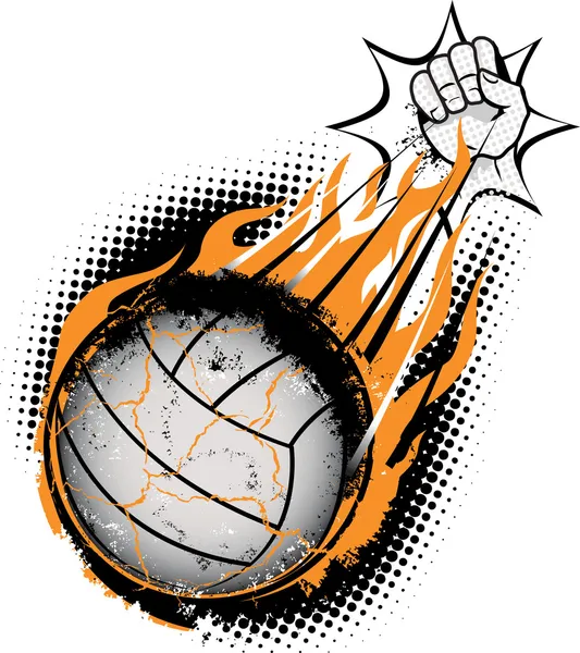 Meteorito de voleibol — Vector de stock