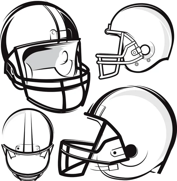 橄榄球运动员的头盔 — 图库矢量图片