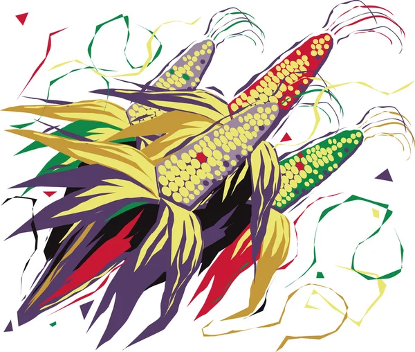 Feestelijke maïs — Stockvector
