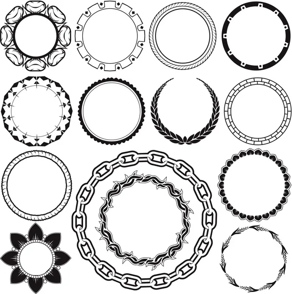 Anneaux et cercles — Image vectorielle