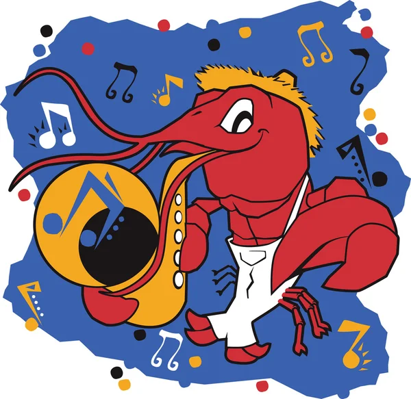 Musical Mudbug — Stock Vector