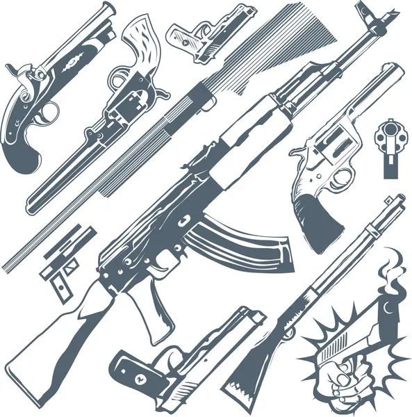 Collection d'armes — Image vectorielle