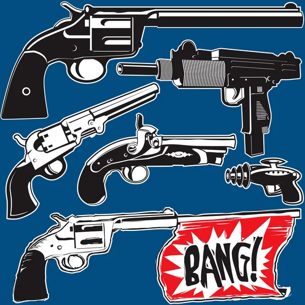 Handfeuerwaffen — Stockvektor