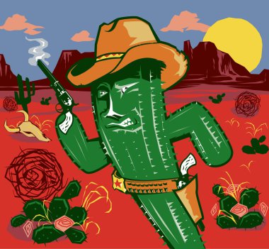 kaktüs silâhlı soyguncu