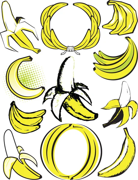 Bananensammlung — Stockvektor