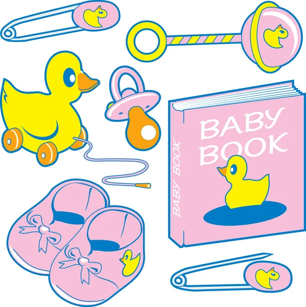 Cosas de bebé — Vector de stock