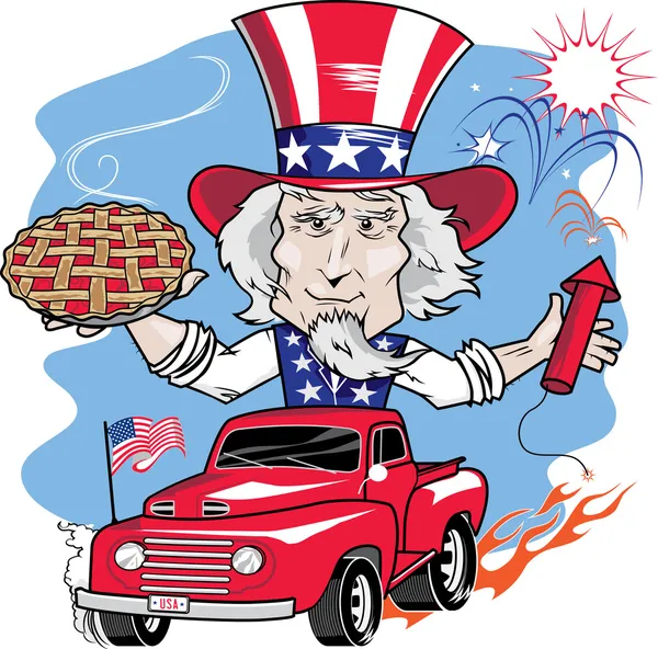 Uncle Sam Parade — Stock Vector