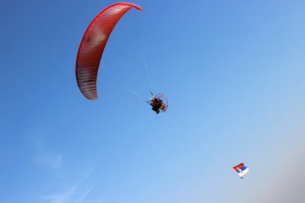 Paragliding with motor — Stock Photo, Image
