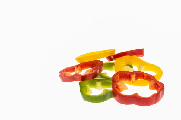 Pepper slices isolated — Stock Photo, Image