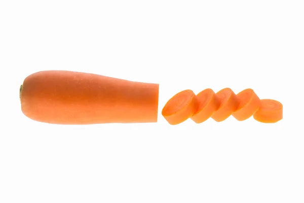 Karottenscheibe isoliert — Stockfoto