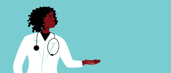 의사인 아프리카 일러스트 의료인이나 간호사 흑인의 개념은 중요하다 원문을 — 스톡 벡터