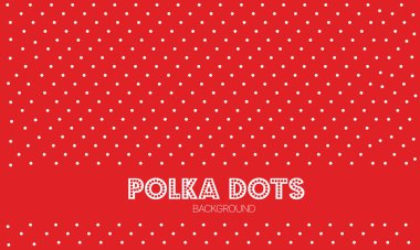 Kırmızı benekli, noktasız desen. Ekose, masa örtüsü, kıyafet, gömlek, elbise, kağıt, yatak örtüsü, yorgan ve diğer tekstil ürünleri için. Vektör illüstrasyonu.