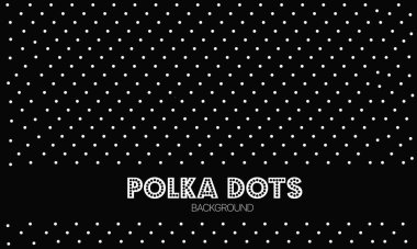 Black polka dot seamless pattern. For plaid, tablecloths, clothes, shirts, dresses, paper, bedding, blankets, quilts and other textile products. Vector illustration.