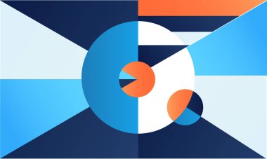 Soyut geometrik arkaplan su, uzay, ateş ve denge kavramını gösteriyor. Kapak sayfası için vektör çizimi, broşür, duvar sanatı, sunum, arkaplan, çağdaş sanat ve duvar kağıdı.