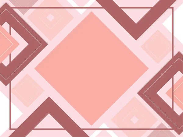 Abstraktní Geometrické Růžové Pozadí Čtverců Tvar Vzor Růžové Zlato Šablony — Stockový vektor
