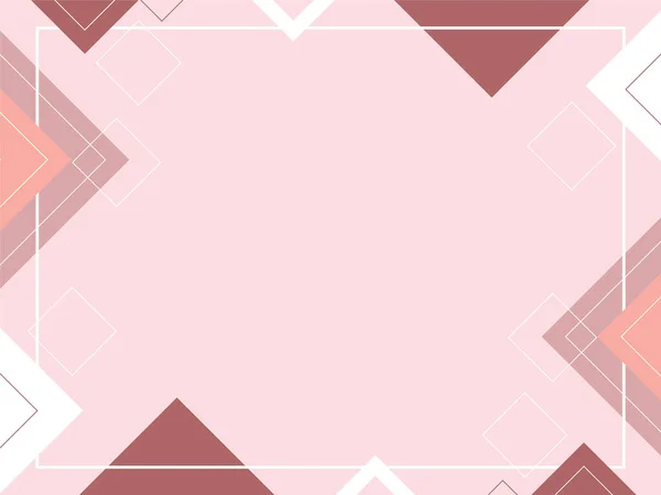 Abstract Geometric Pink Background Made Squares Shape Pattern Rose Gold — Stock Vector