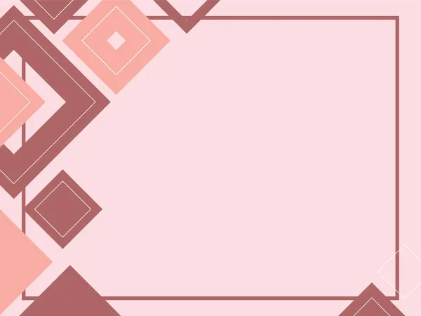 Abstract Geometric Pink Background Made Squares Shape Pattern Rose Gold — Stock Vector