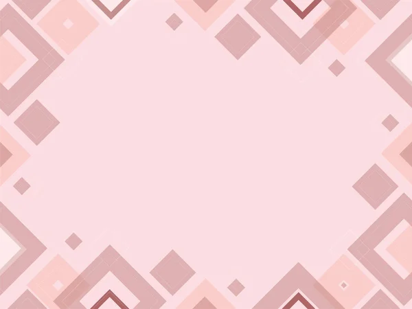 Abstraktní Geometrické Růžové Pozadí Čtverců Tvar Vzor Růžové Zlato Šablony — Stockový vektor
