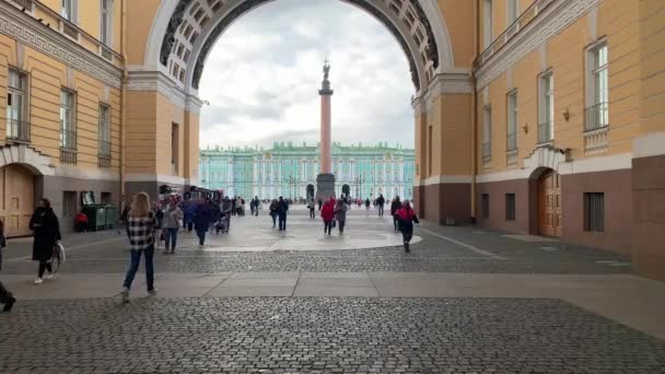 Αγία Πετρούπολη Ρωσία Οκτωβρίου 2022 Μεγαλύτερο Μουσείο Στον Κόσμο Από — Αρχείο Βίντεο