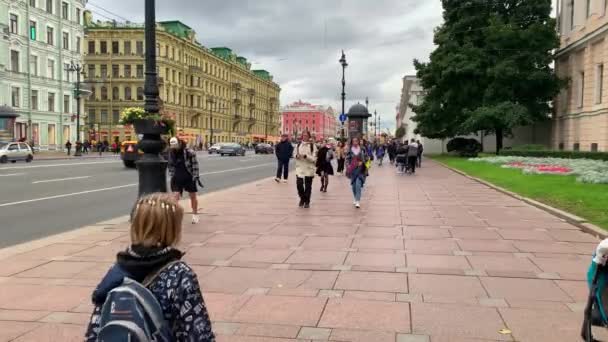 Saint Pétersbourg Russie Octobre 2022 Nevsky Prospect Saint Pétersbourg Russie — Video
