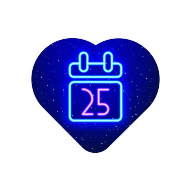 Neon Calender Icon Free Vector Eps Cdr Ai Svg Vector Illustration Graphic Art