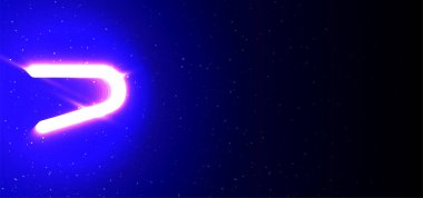 7 numaralı sembol eşsiz parlak neon işareti vektörü. Işık patlaması. Yedi numaralı neon simgesini tasarla. Aydınlatılmış bayrak. Neon işareti. Her gece harika bir reklam. Boş boşluklu pankart.