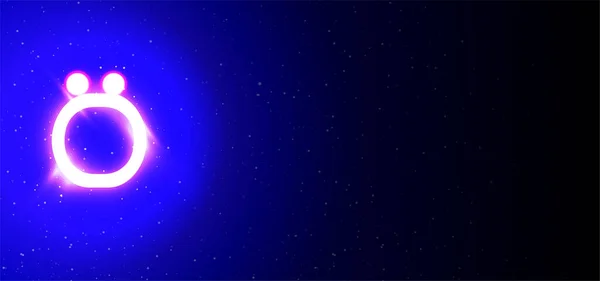 Polices Fluo Super Lumineuses Lettre Turque Couleur Bleue Explosion Néon — Image vectorielle