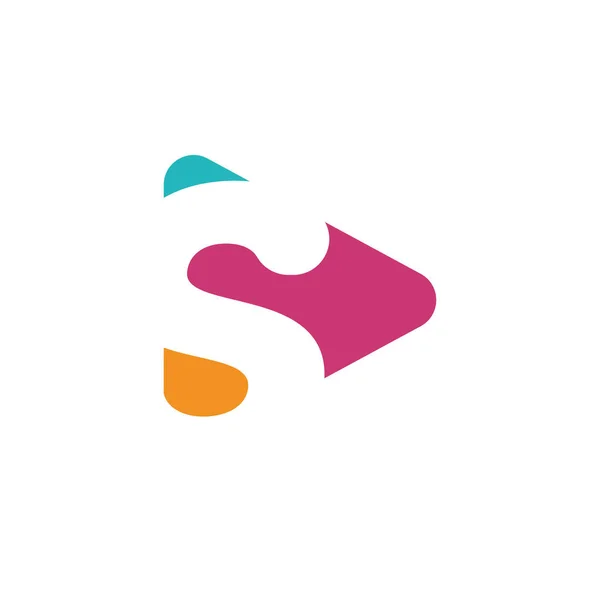 Spill Logo Med Bokstaven Logo Mal Flat Stil Fargerike Logoer – stockvektor