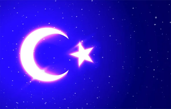 Turkish Flag Neon Special Collection Download Unique Super Bright Neon — Stock vektor