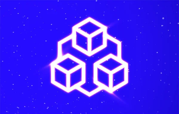 Geometric Cubes Neon Private Collection Upload Unique Super Bright Neon — Stockvektor