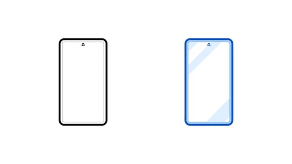 Moderne Telefon Icon Set Lineare Und Farbige Symbole Aus Der — Stockvektor