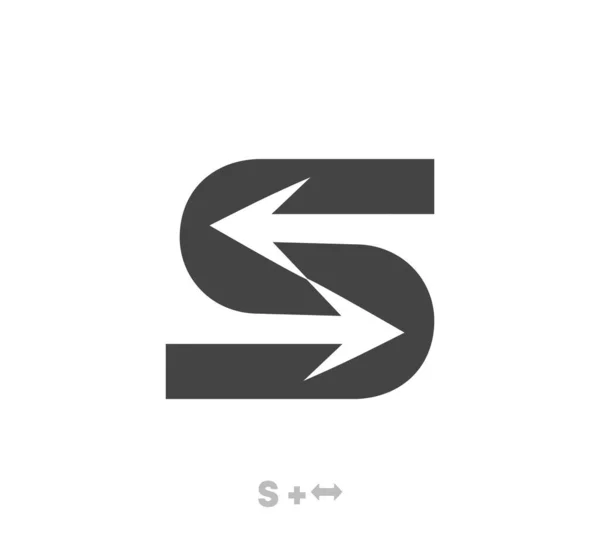 Harfi Logo Şablonu Vektörleri Okları Değiş Tokuş Eşsiz Bir Logo — Stok Vektör
