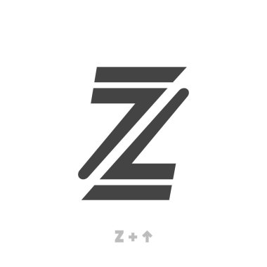 Z harfi ok logo şablonu vektörleri. Eşsiz bir logo. vektör soyut harf basit ok hedef simgesi. Çapraz ok, kurumsal kimlik.