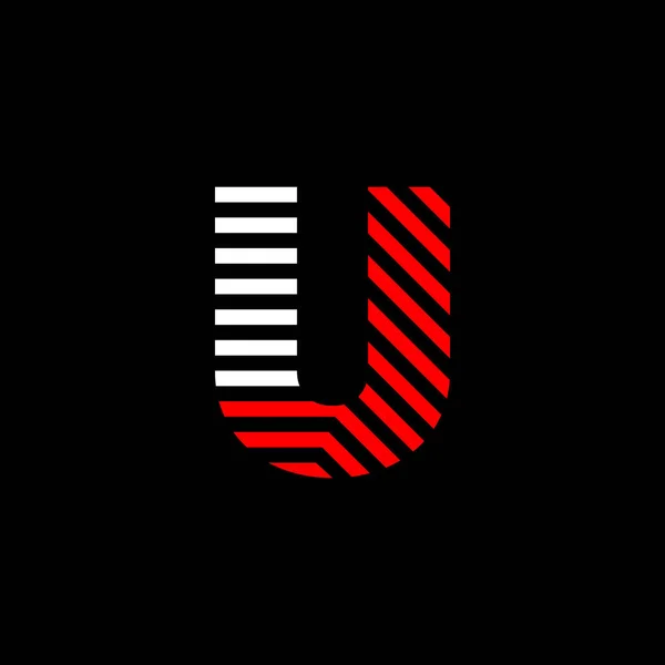 Letra Abstrata Line Logotipo Linear Cor Transição Linear Linhas Letras — Vetor de Stock