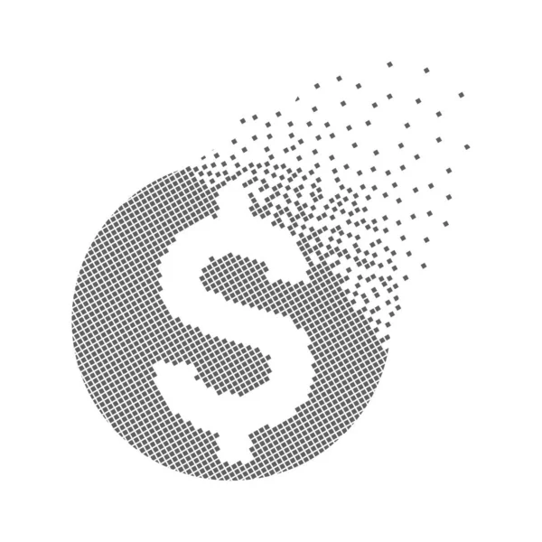Δολάριο Νόμισμα Γρήγορο Εικονίδιο Pixel Τελείες Αμερικανική Οικονομία Και Εμπορικό — Διανυσματικό Αρχείο