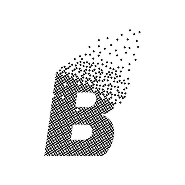 Lettera Logo Pixel Dot Animato Pixel Maiuscola Verso Alto Arte — Vettoriale Stock
