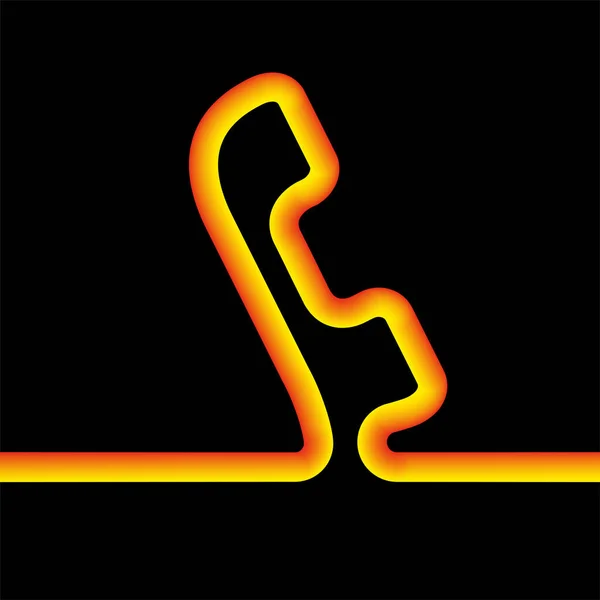 Telefoonformulier Continue Lijn Vectorneon Icoon Cartoon Minimale Neon Stijl Unieke — Stockvector