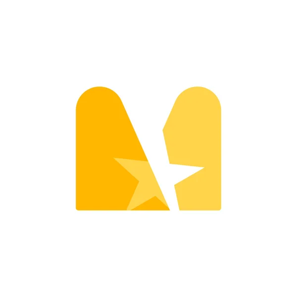 Moderne Einfachheit Stern Logo Mit Buchstabe Star Konzept Logo Design — Stockvektor