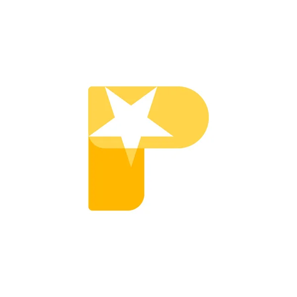 Nowoczesne Logo Gwiazdy Prostoty Literą Koncepcja Gwiazdy Szablon Projektu Literą — Wektor stockowy