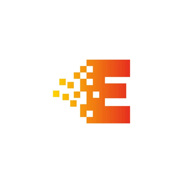 Colorful Letter Fast Pixel Dot Logo Pixel Art Letter Integrative — Stock Vector