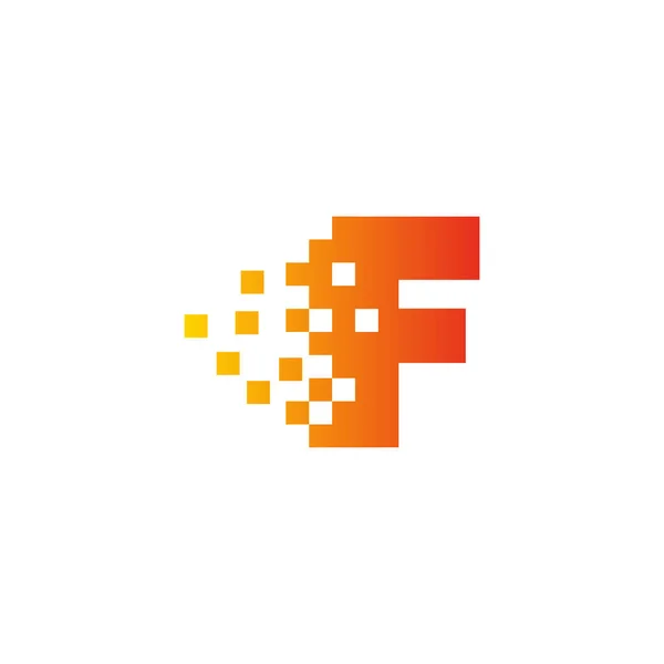 Красочная Буква Быстрый Пиксель Точка Логотип Пиксельное Искусство Буквой Интегративное — стоковый вектор