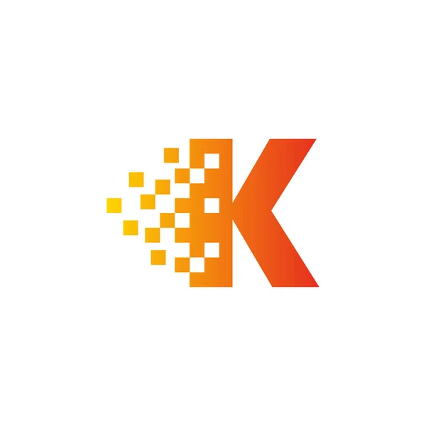 Πολύχρωμο Γράμμα Γρήγορο Λογότυπο Pixel Dot Pixel Τέχνη Γράμμα Integrative — Διανυσματικό Αρχείο
