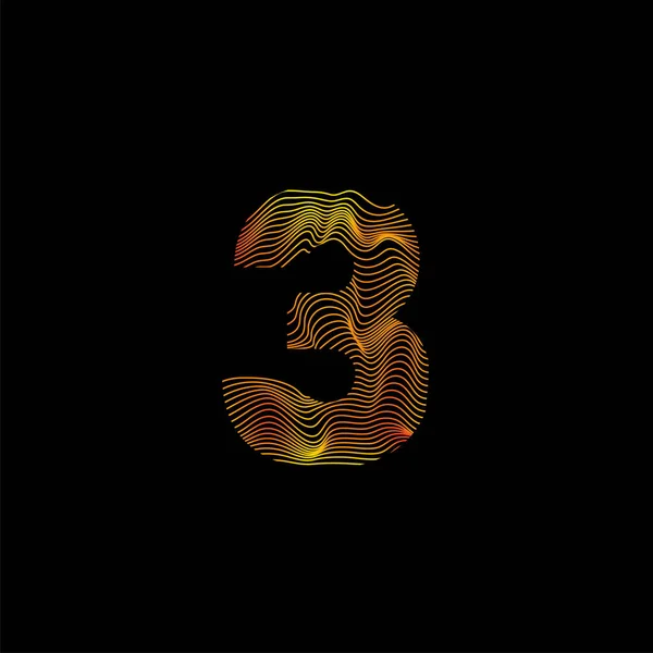 Wavy Line Number Number Motion Wave Number Number Logo Colorful — Wektor stockowy