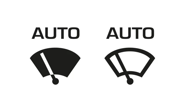 Car Auto Wiper Icon Silhouette Linear Original Logo Simple Outline — Vector de stock