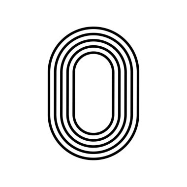 0 sayısının doğrusal modern logosu. Çizgi şeridi şeklinde sayı. Alfabe numarası karakter ve sayı doğrusal soyut tasarımı. logo, kurumsal kimlik, uygulama, yaratıcı poster ve daha fazlası.