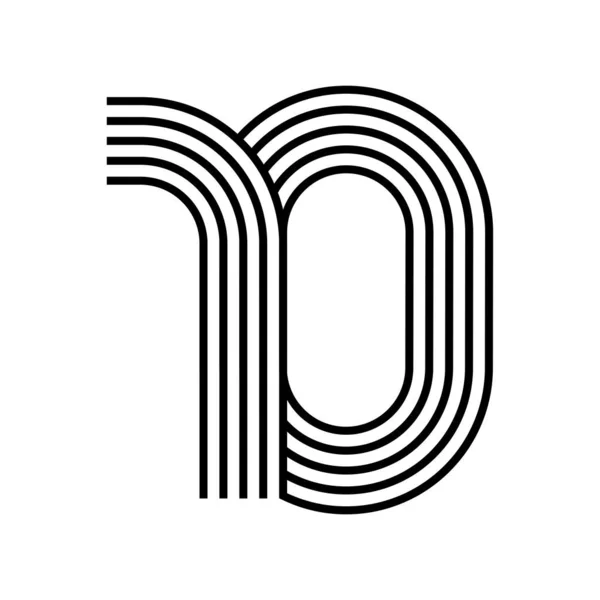 Linear Modern Logo Numeral Number Form Line Stripe Alphabet Number — стоковый вектор